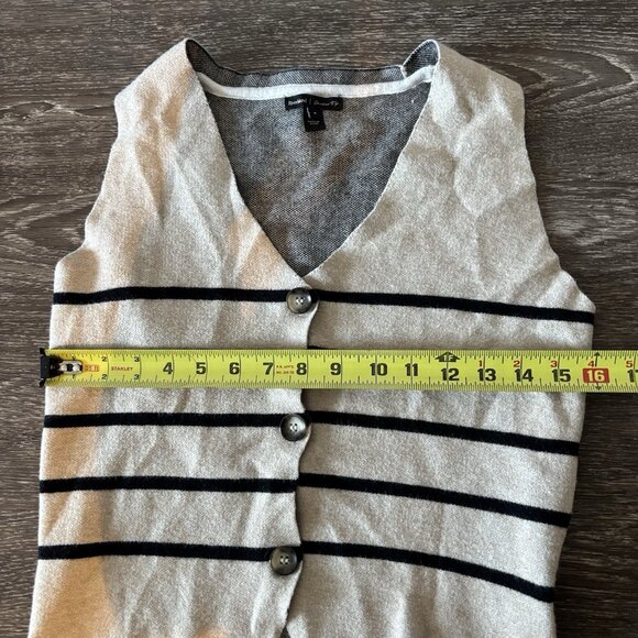 RIVER ISLAND Women's Striped Vest Waistcoat Size 2 US Preppy Academia Minimalist - Picture 12 of 13